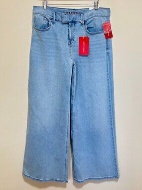 NWT Lucky Brand Palazzo Liquid Denim Lux Jeans Light Blue Size 10/30